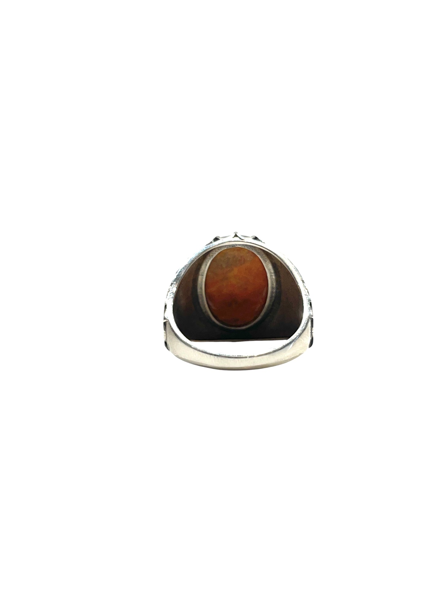 Snake scale ring stone “ Orange Jasper “