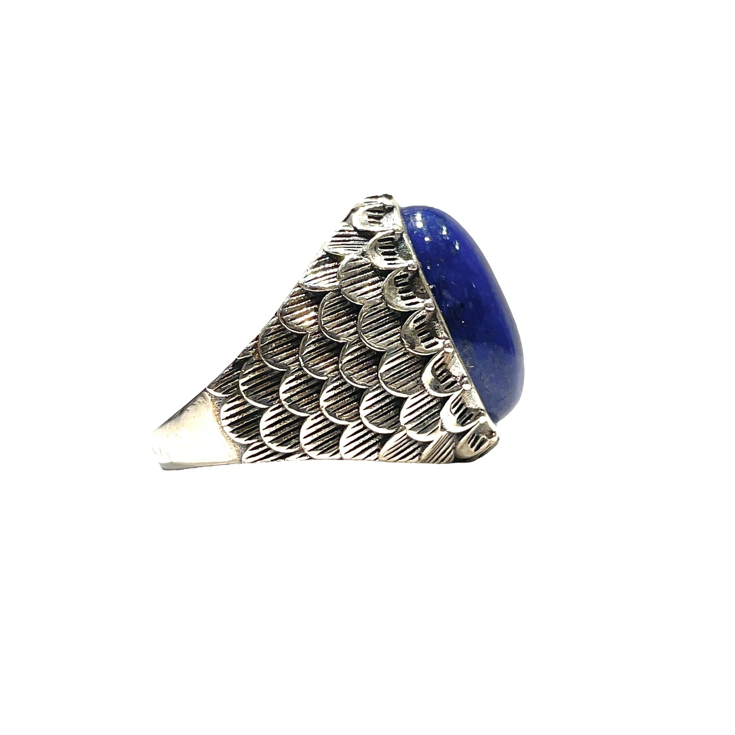 Snake scale ring stone “ Lapis Lazuli “