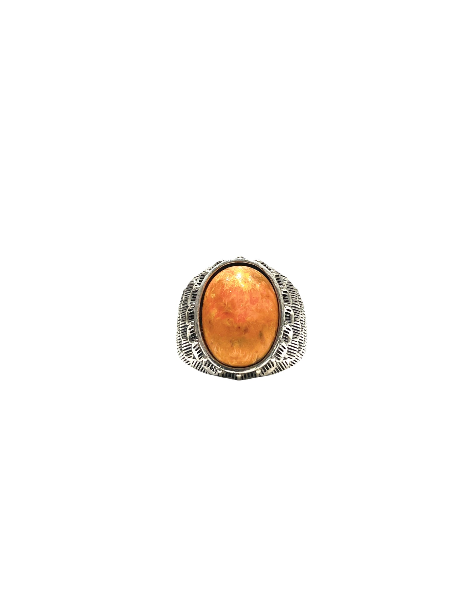 Snake scale ring stone “ Orange Jasper “