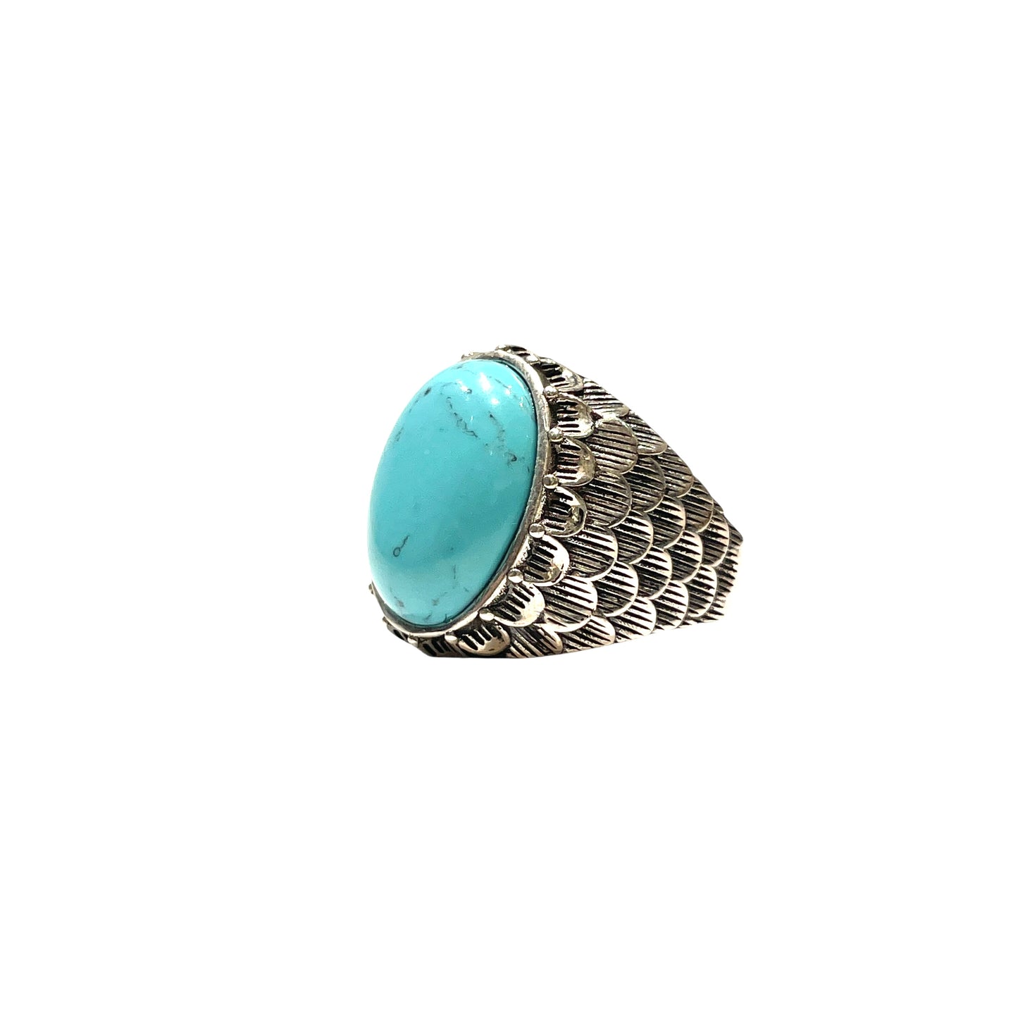 Snake scale ring stone “ howlite turquoise ”