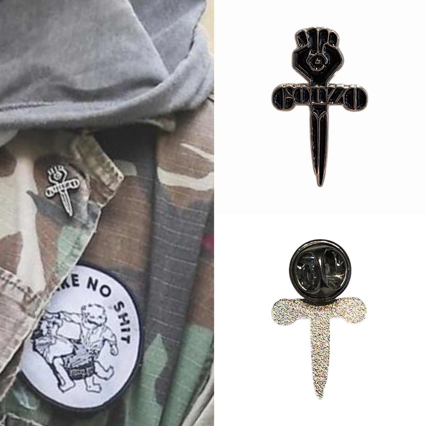 Pins badge for army JD jacket