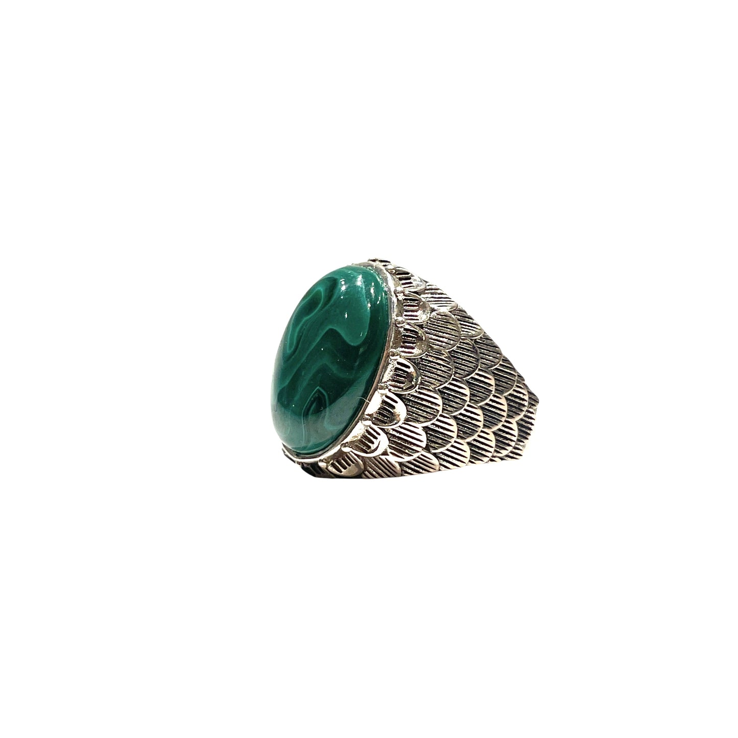 Snake scale ring stone “ malachite green “