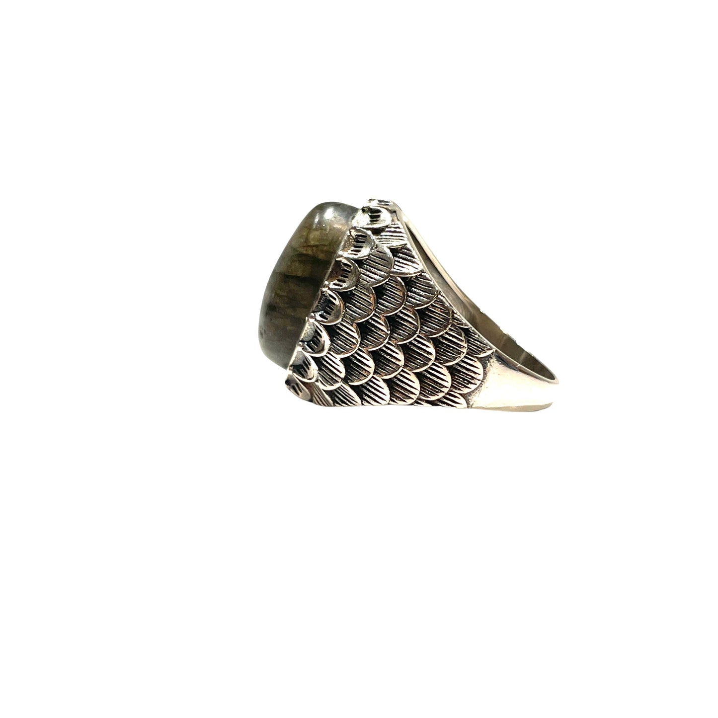 Snake scale ring stone “ Labradorite “