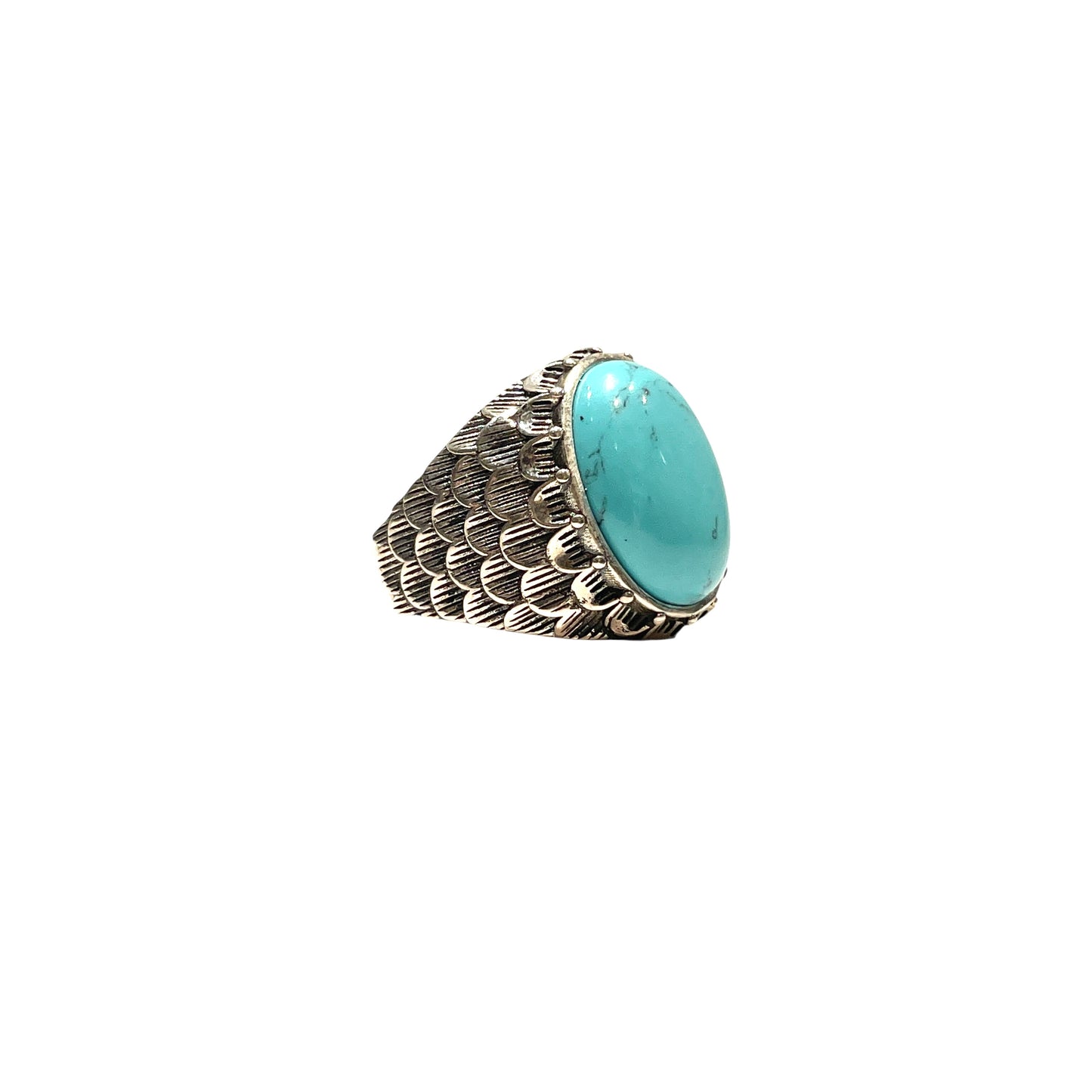 Snake scale ring stone “ howlite turquoise ”