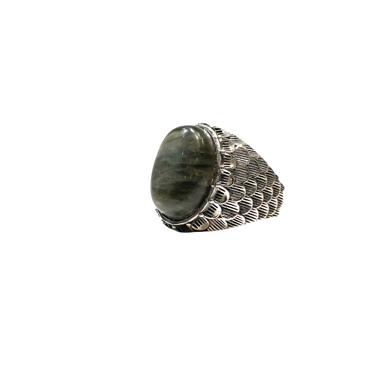 Snake scale ring stone “ Labradorite “