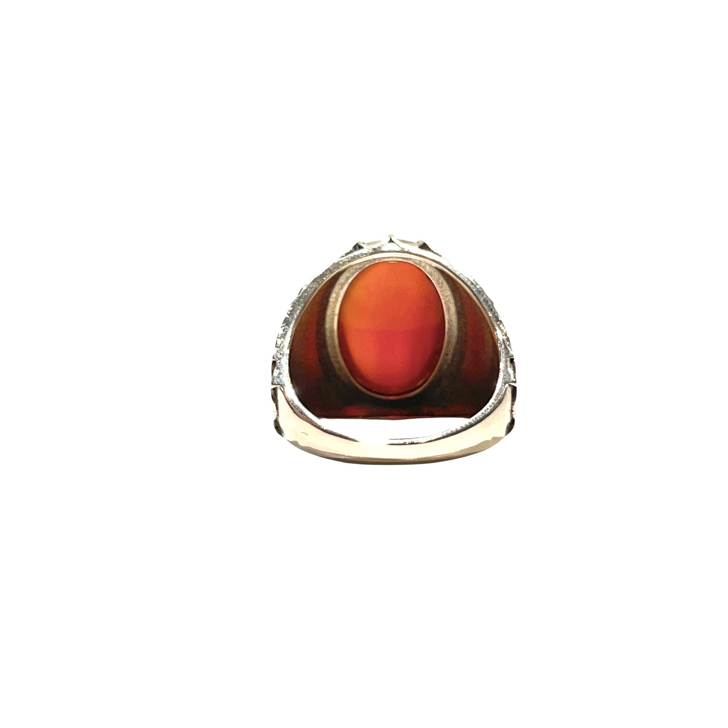 Snake scale ring stone “ red onyx “