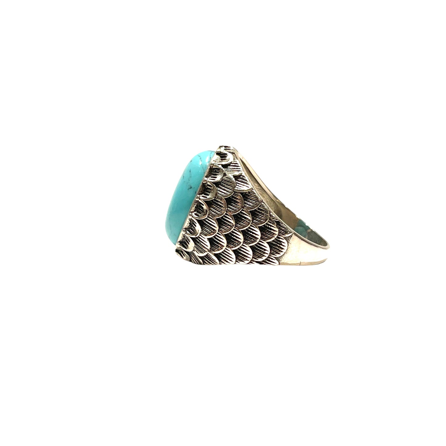 Snake scale ring stone “ howlite turquoise ”