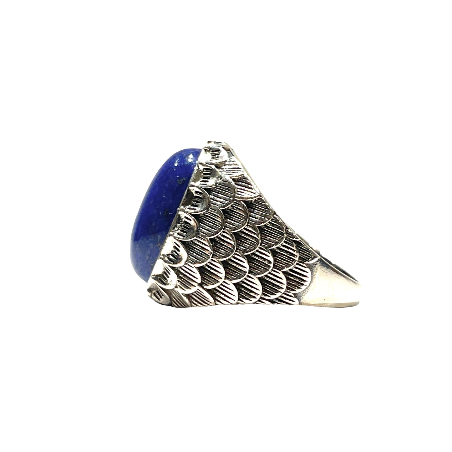 Snake scale ring stone “ Lapis Lazuli “
