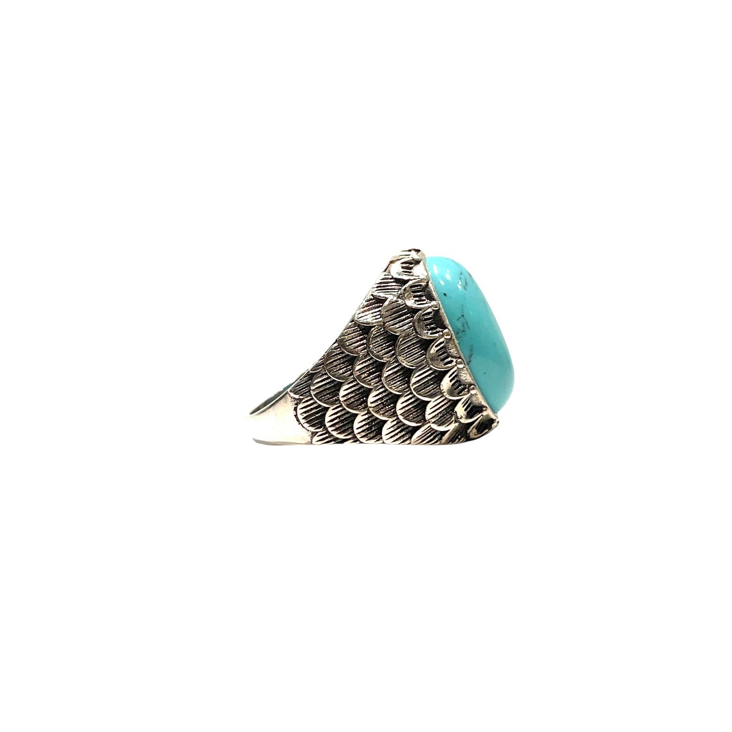 Snake scale ring stone “ howlite turquoise ”