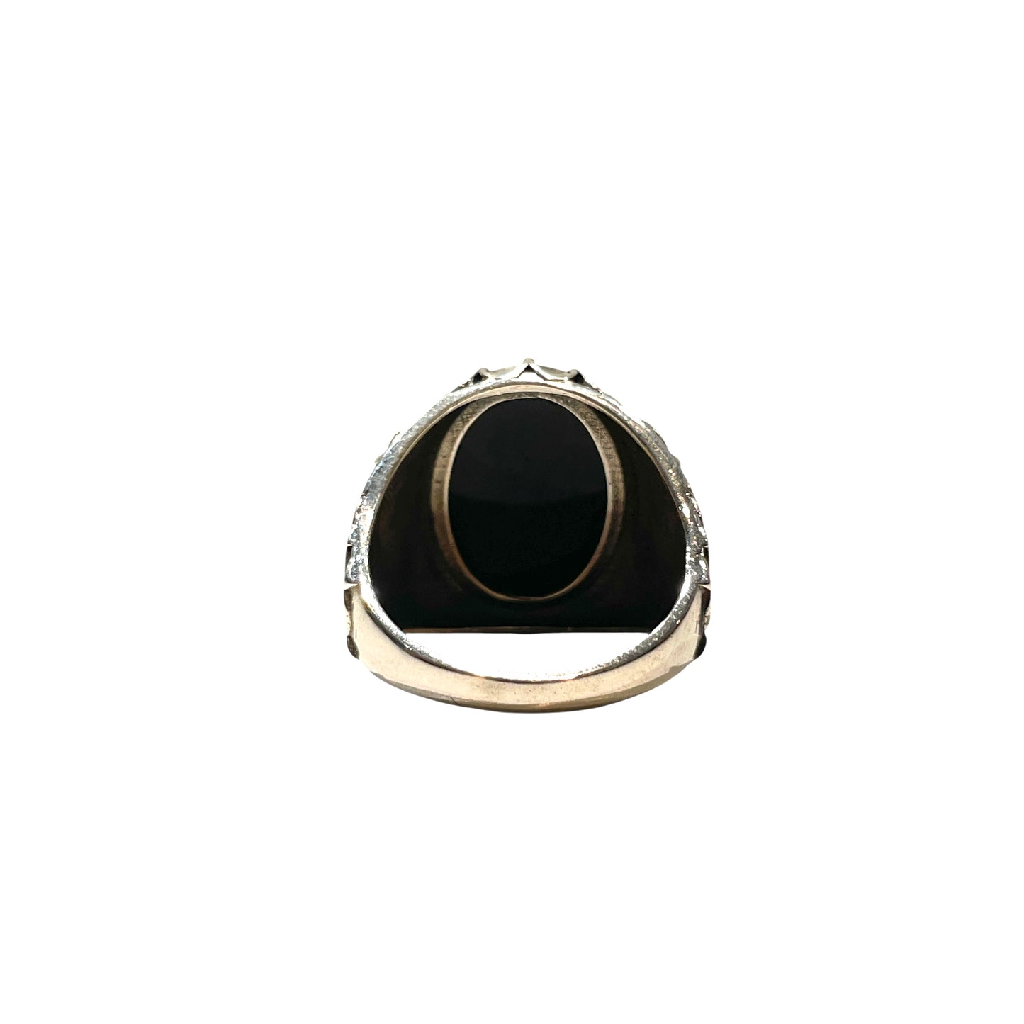 Snake scale ring stone “ black onyx “