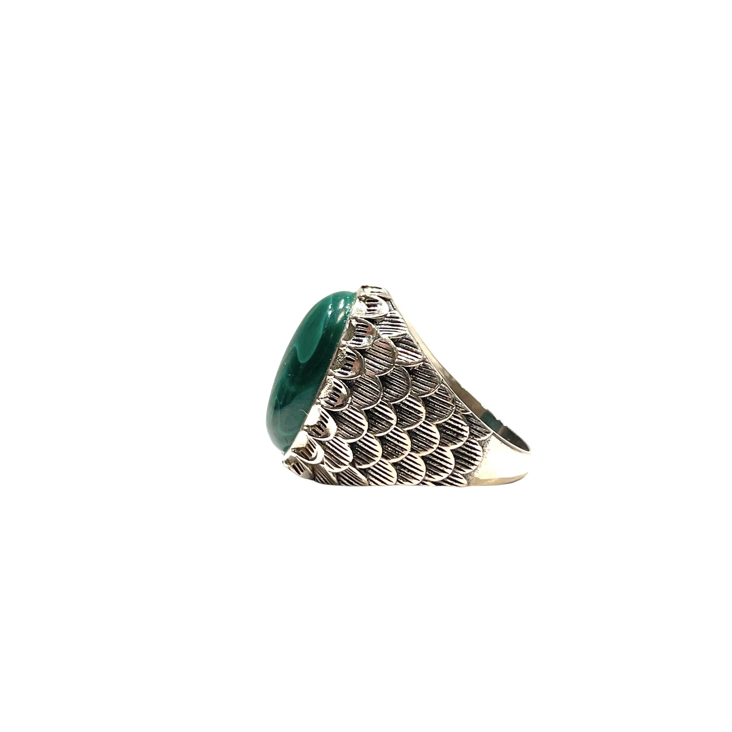 Snake scale ring stone “ malachite green “
