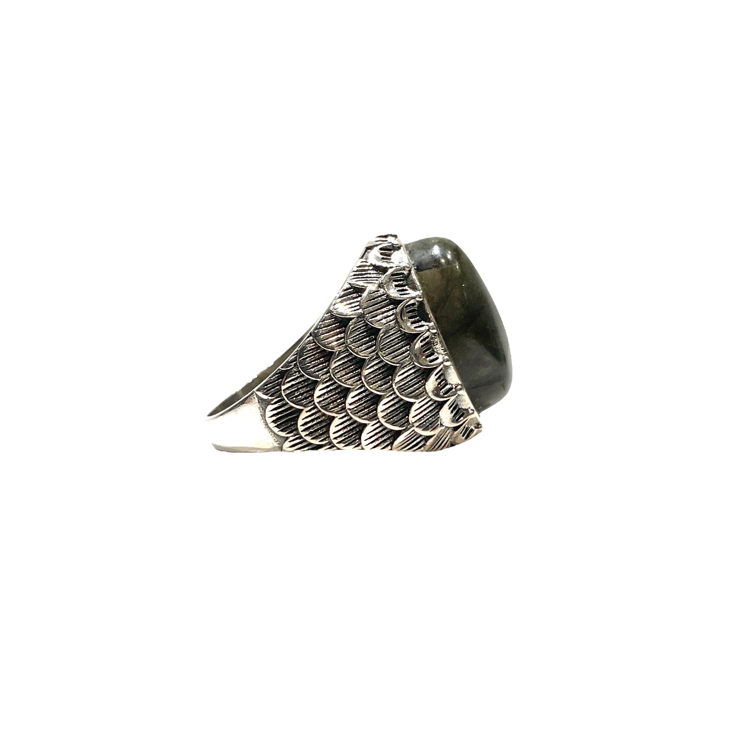 Snake scale ring stone “ Labradorite “
