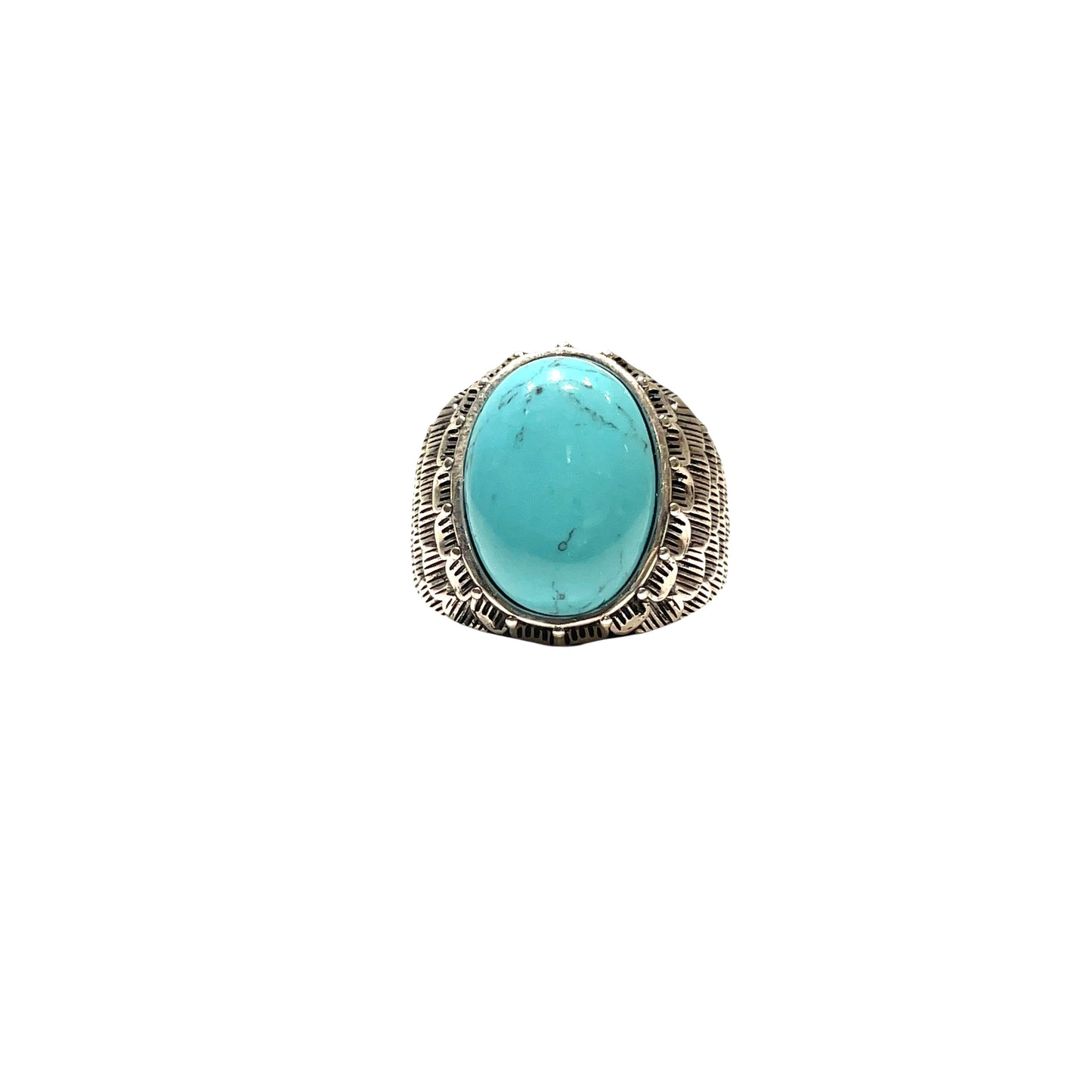 Snake scale ring stone “ howlite turquoise ”