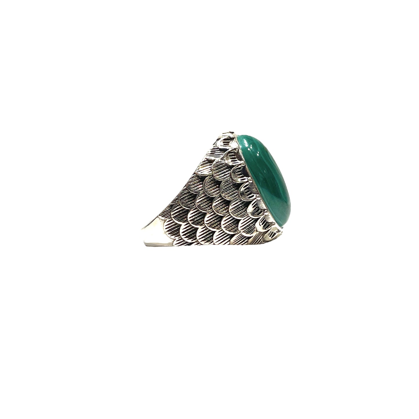 Snake scale ring stone “ malachite green “