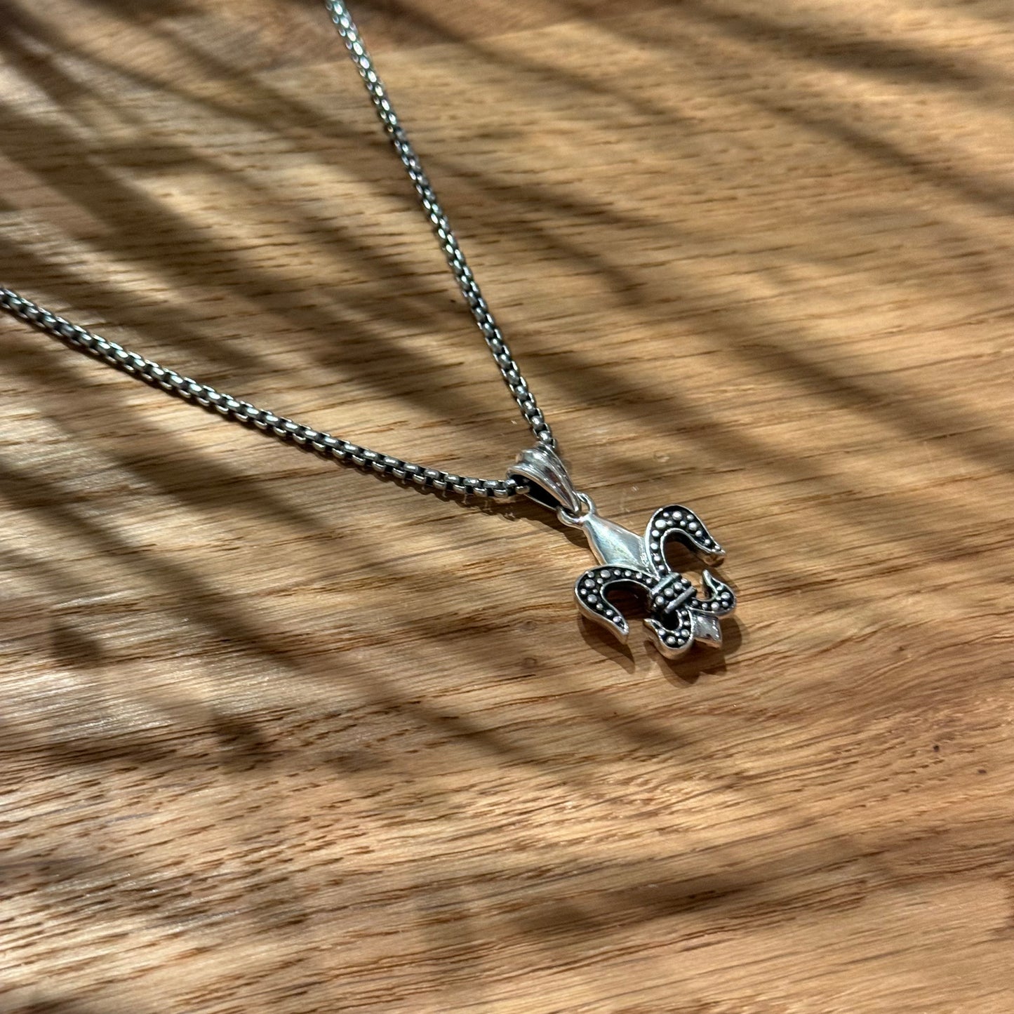 Fleur de Lys double face rock chic Necklace