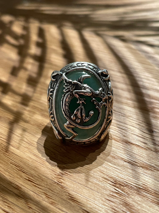 Dragon Ring Silver Captain Jack Sparrow - The Pirates of The Caribbean Series