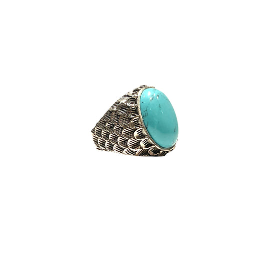 Snake scale ring stone “ howlite turquoise ”