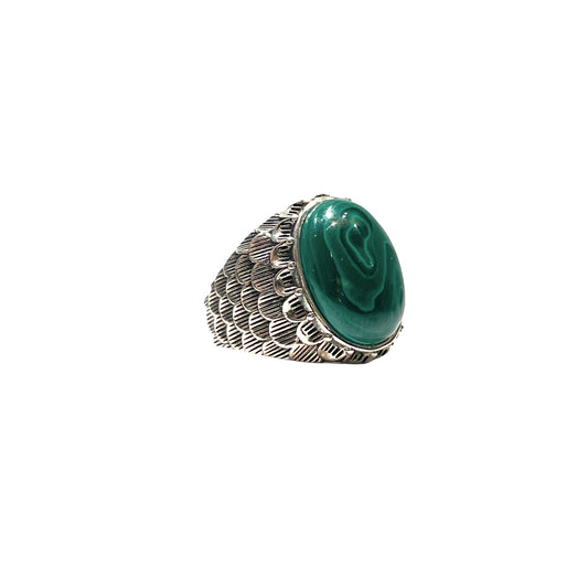 Snake scale ring stone “ malachite green “