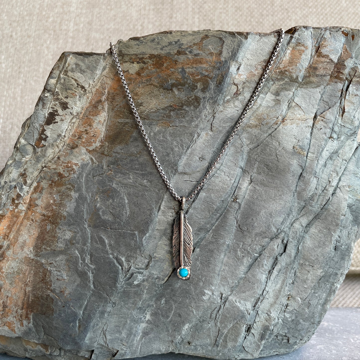 Feathers Turquoise Necklace