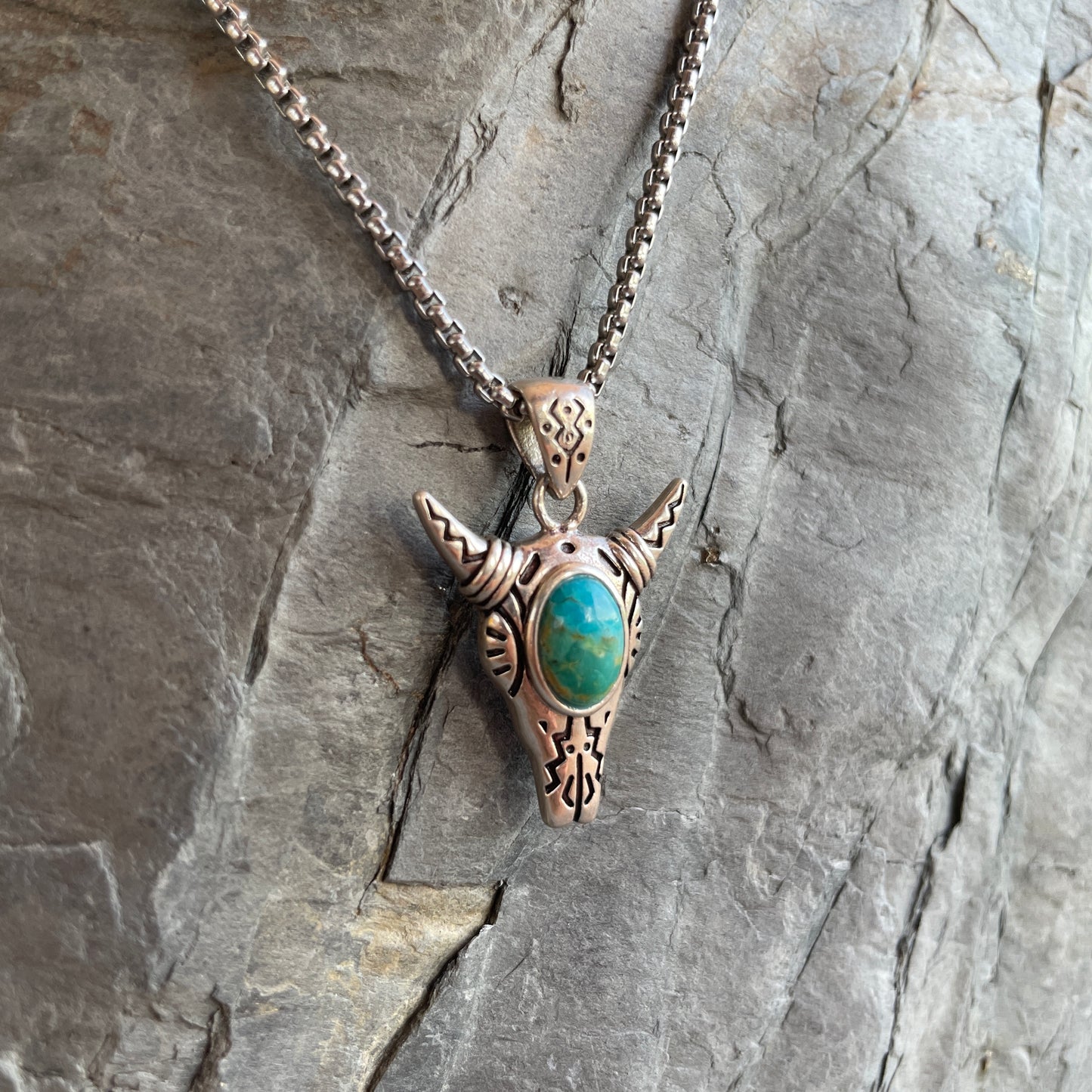 Navajo buffalo Turquoise Necklace