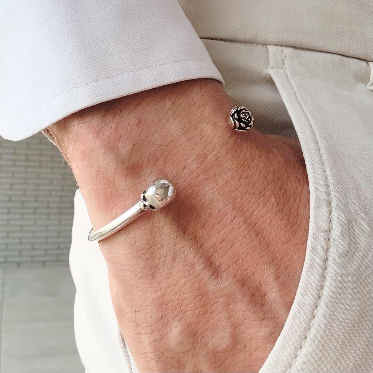 Rose & Skull Signature Bangle