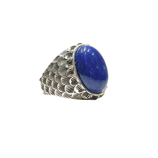 Snake scale ring stone “ Lapis Lazuli “
