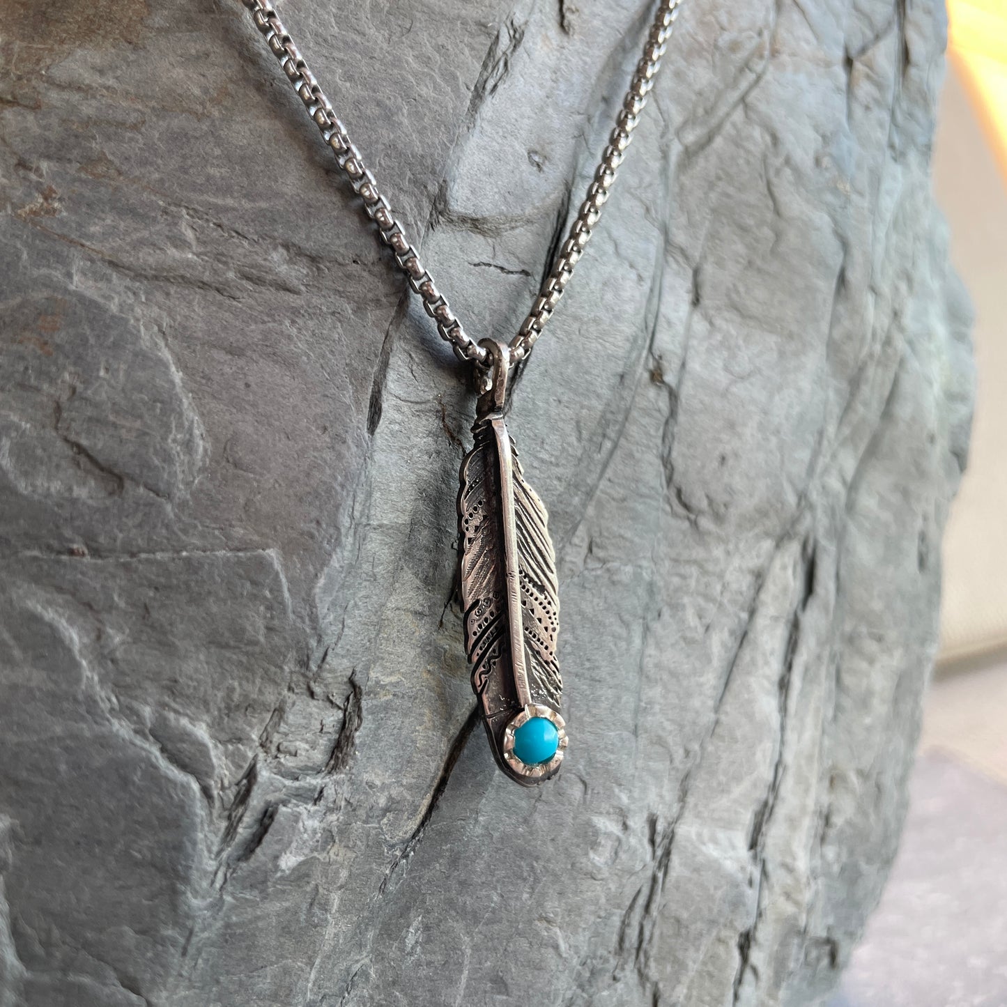 Feathers Turquoise Necklace