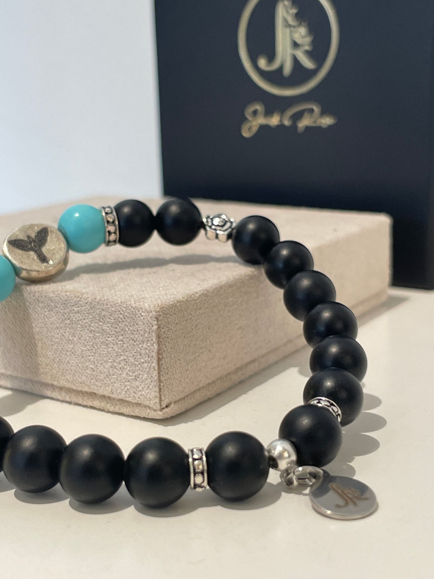 Bracelet Johnny Depp’s crow hand tattoo turquoise “Black Turquoise”