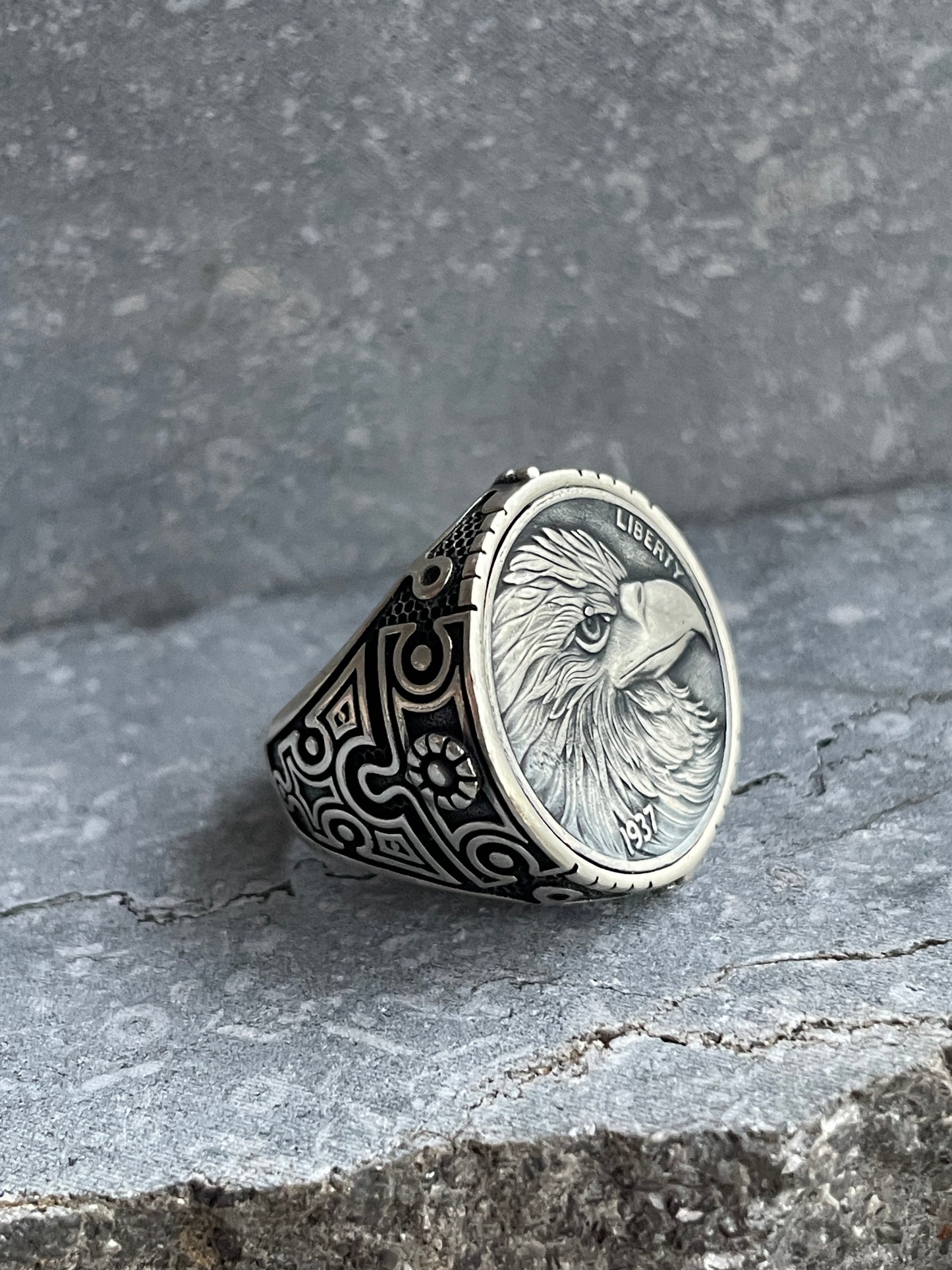 Liberty eagle ring