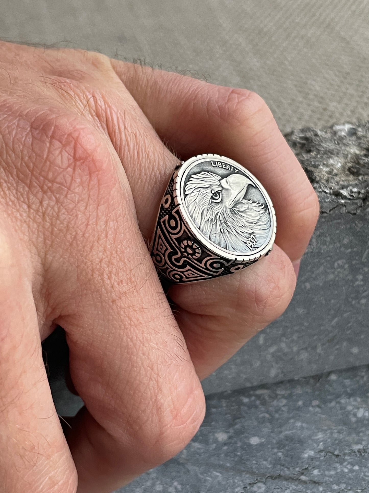 Liberty eagle ring