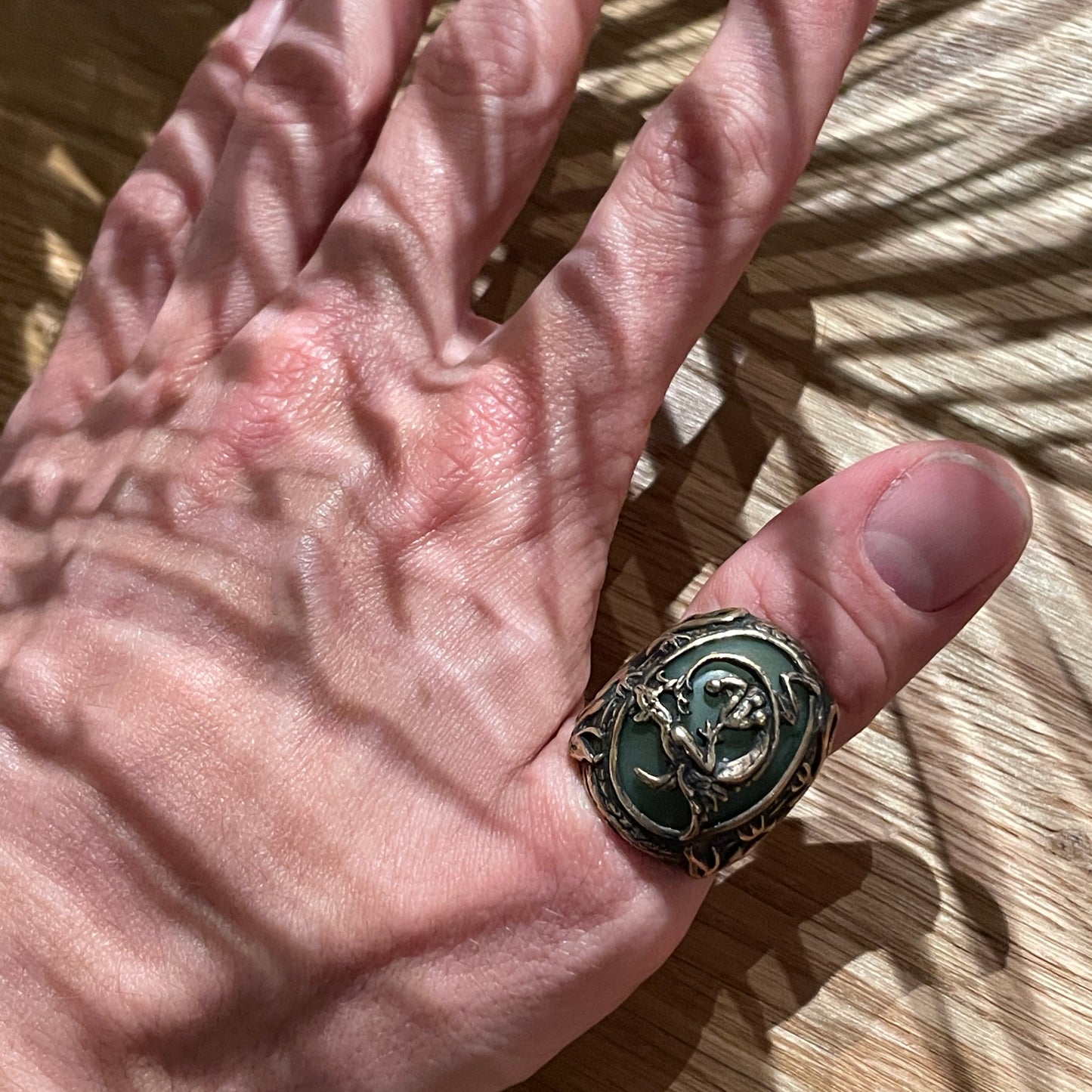 Dragon Ring Brass Captain Jack Sparrow - The Pirates of The Caribbean Series