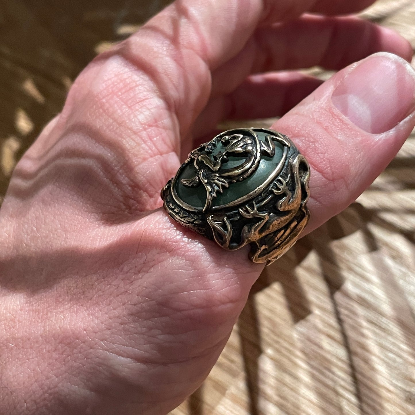 Dragon Ring Brass Captain Jack Sparrow - The Pirates of The Caribbean Series