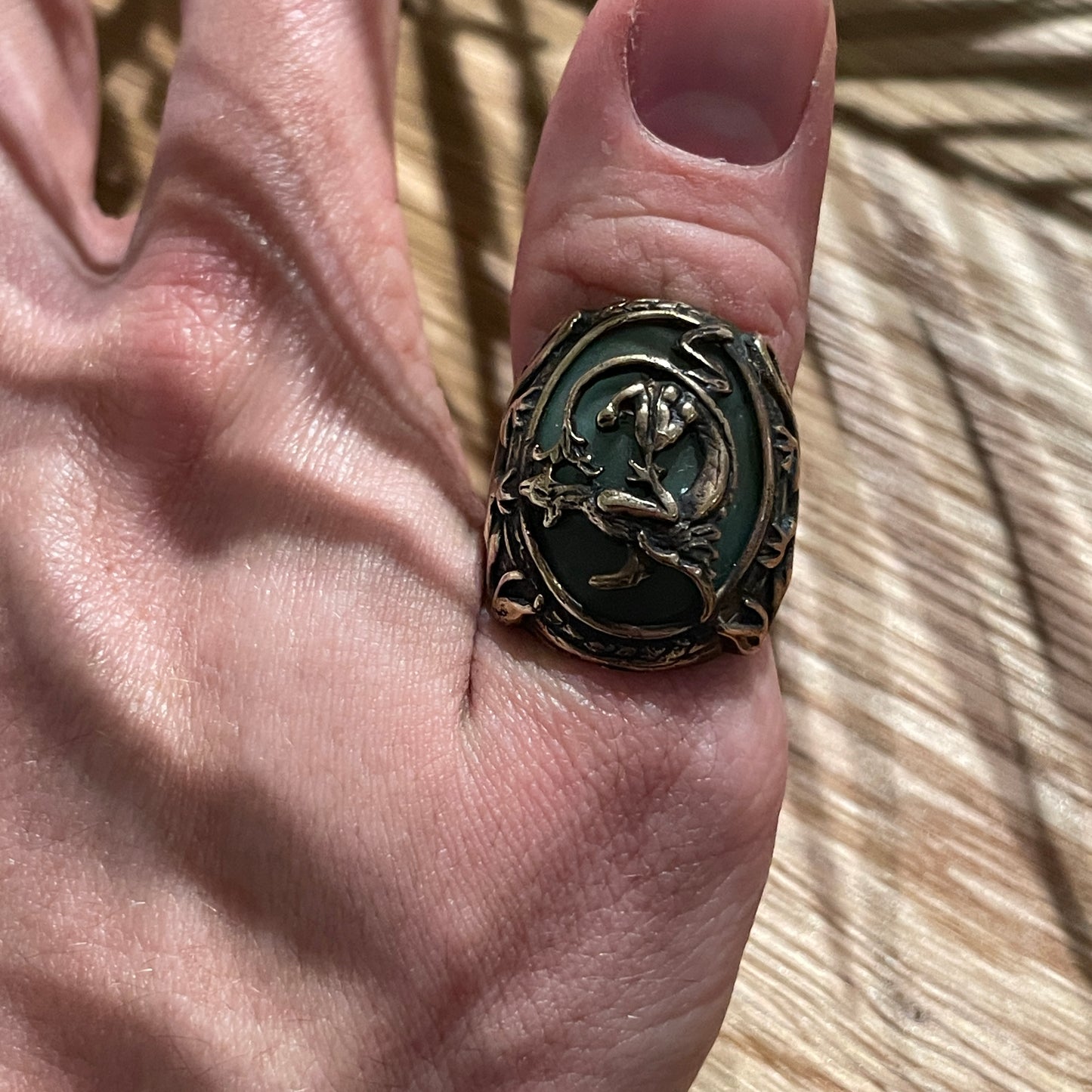 Dragon Ring Brass Captain Jack Sparrow - The Pirates of The Caribbean Series