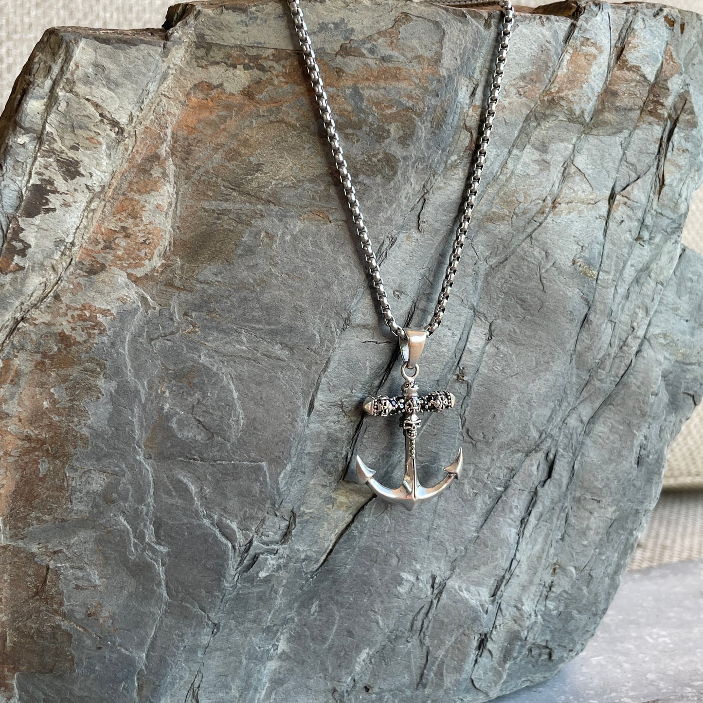 Skull Anchor Necklace