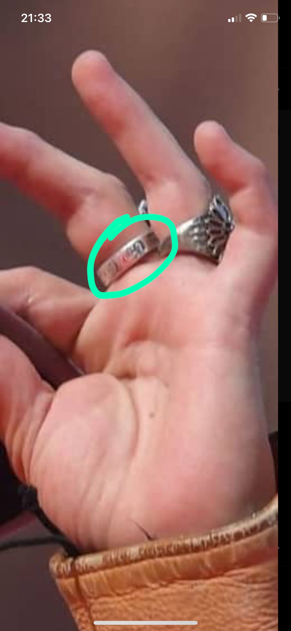 Ring Skull Captain Jack Sparrow with engraved "Capt Jack Sparrow" and 14K Gold pendant